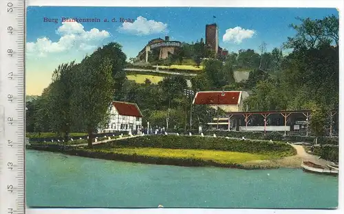 Burg Blankenstein a. d. Ruhr, um 1915, Verlag: Cramers Kunstanst., Postkarte mit Frankatur, mit Stempel, Hattingen