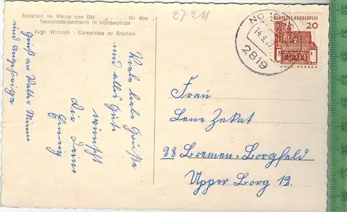 Nordwohlde, Gemeindelandheim Verlag:--, Postkarte mit Frankatur, mit Stempel, NORDWOHLDE 14.9.67,  Erhaltung: I-II,