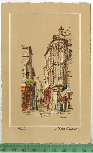 Paris, L`Hotel Barbette 1920/1930,  Verlag: ----,  POSTKARTE, Rückseite mit Widmung, Erhaltung: I-II,  Karte