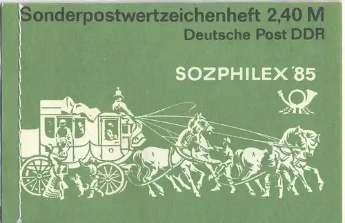 1985, Sozphilex`85, MH.- MiNr. 8 **   Zustand: I-II