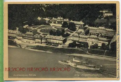 Lustschloss Pillnitz, Orig.-Fligeraufnahme um 1940/1950 Verlag:  Aero-Bild, Leipzig, POSTKARTE ,   ohne Frankatur, mit S