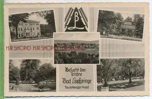 Besucht das schöne Bad Lippspringe um 1920/1930 Verlag:  Carl Theoricht, Hann. Münden. Postkarte unbenutzte Karte ,  Erh