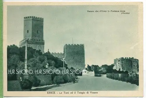 ERICE – Le Torri ed il Tempio di Venere, um 1920/1930 Verlag:  --- POSTKARTE ,  unbenutzte Karte ,  Erhaltung: II-III Ka