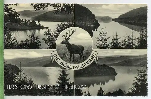 Osterode/Harz, Sösetalsperre um 1950/1960,  Verlag: Schöning&Co., Lübeck  POSTKARTE , unbenutzte Karte
