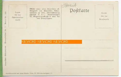„Schönbühels.“  um 1910 /1920   Ansicktichtskarte, Künstlerkarte, D. Schulverein Nr. 160 ungebrauchte Karte