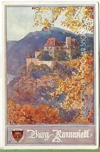 „Burg Rannariedl a.D.“  um 1910 /1920   Ansicktichtskarte, Künstlerkarte, D. Schulverein Nr. 438 ungebrauchte Karte