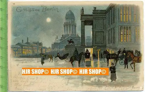 „Berlin, Am Kgl. Schauspielhaus“  um 1900/1910    Ansichtskarte  mit Frankatur, mit Stempel, Stralau, 2.6.00