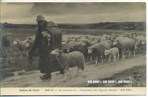 „Cyprien Boulet, Le Nouveau-nè“   um 1900/1910,  Ansichtskarte,  ungebrauchte Karte
