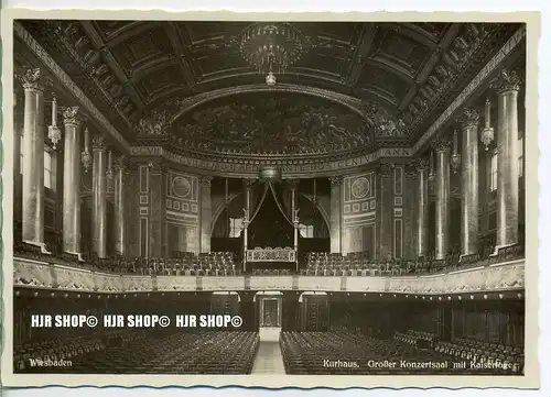 „Wiesbaden, Kurhaus Großer Konzertsaal“ um 1950/1960 Ansichtskarte,  ungebrauchte Karte