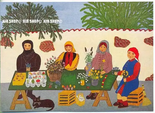 WIECHMANN – BILDKARTEN EDELTRAUD LEHMANN, Blumenfrauen in Riga, Nr.5161