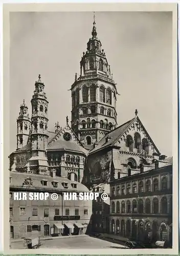 um 1920/1930 Ansichtskarte,  „Der Dom, Der Westbau vom Leichhof aus“  ungebrauchte Karte