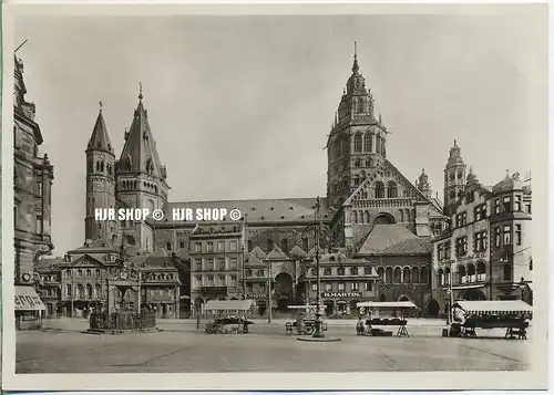 um 1920/1930 Ansichtskarte,  „Der Dom, Nordseite vom Markt“,  ungebrauchte Karte