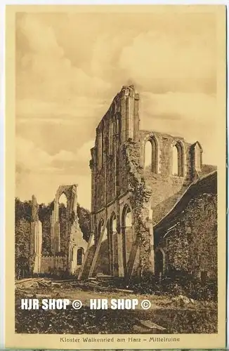 um 1920/1930 Ansichtskarte,  „Kloster Walkenried“  ungebrauchte Karte