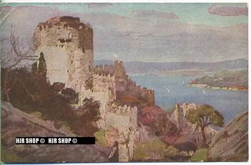 um 1910/1920 Ansichtskarte, FELDPOST „ Kastell Rumeil Hissar am Bosporus“ mit Stempel