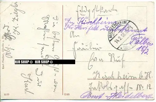 um 1910/1920 Ansichtskarte, FELDPOST „ Drachenfels“ mit Stempel