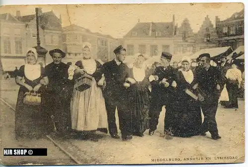 Postkarte:  Middelburg, Annetje en Lysjesdag