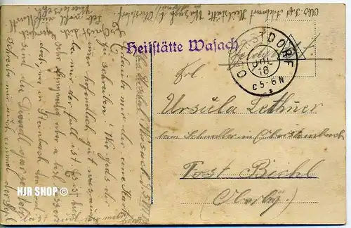 Postkarte, Heilstätte Wasach