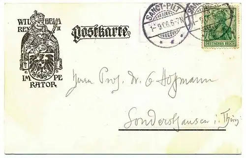 Hohkönigsburg im Elsass,  gelaufen 9.06.1906