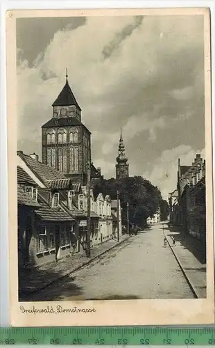 Greifswald, Domstrasse 1941, Verlag: ----.FELD Postkarte, sauber gestempelt, ohne Frankatur, Stempel GREIFSWALD, 26.2.41