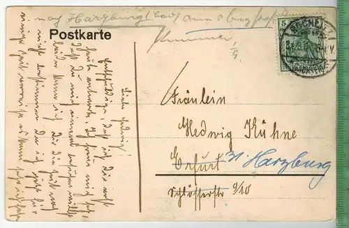 Rochlitz, Schloss, 1904, Verlag: -------,  Postkarte, sauber gestempelt mit Frankatur,  Stempel, ROCHLITZ;  31.8.