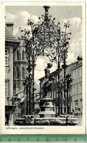 Göttingen, Gänselliesel-Brunnen 1956Verlag: ---------------,POSTKARTEFrankatur,  Stempel, GÖTTINGEN 12.5.1956 Erhaltung: