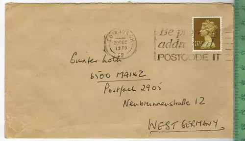 Brief EF. Stempel, Edinbourgh 20. DEC. 1979