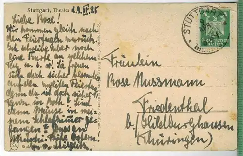 AK Stuttgart, Theater 1925