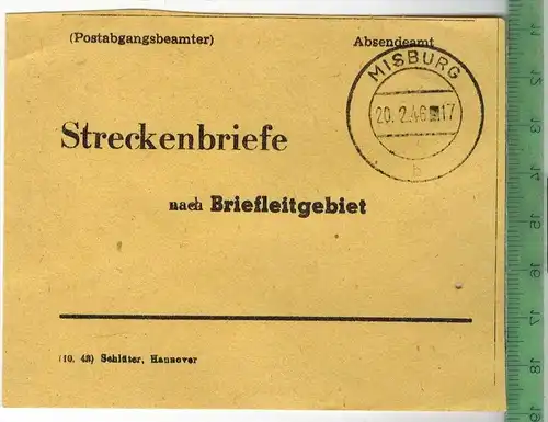 Streckenbriefe nach Begleitgebiet