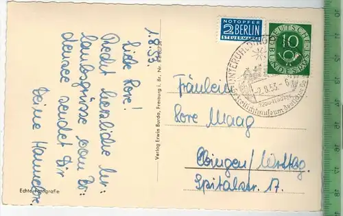 Miesbach Obb.-1943-Verlag:Jakob Feldbauer, München, POSTKARTE  mit Frankatur,  mit Stempel, MIESBACH 11.8.43 Erhaltung: