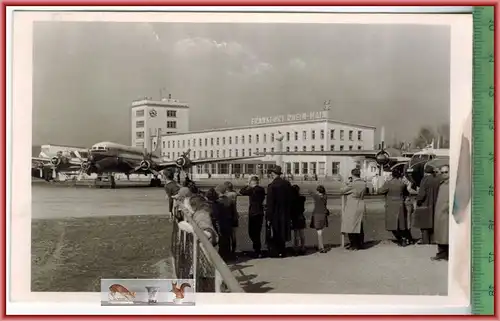 Frankfurt a. M., Weltflughafen Rhein-Main -1954-Verlag: Cloos-Klozbücher, Frankfurt, POSTKARTEmit Frankatur, Mit Stempel