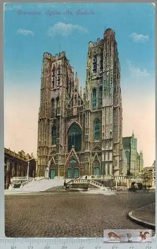 Bruxelles eglise Ste. Gudule-1916- Verlag: H.P., Brux., FELD- POSTKARTE ohne Frankatur, ohne Stempel, 14.12.16