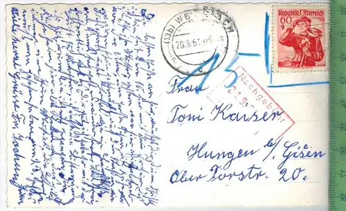 Viehtrieb 1961, Verlag: ------, POSTKARTE mit Frankatur,  mit  Stempel,   20.6.61, Erhaltung: I-II,