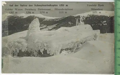 Auf der Spitze des Schnepfenriedkopfes 1253 m, 1916, Verlag: Felix Luib, Strassburg,  FELD-POSTKARTE ohne Frankatur