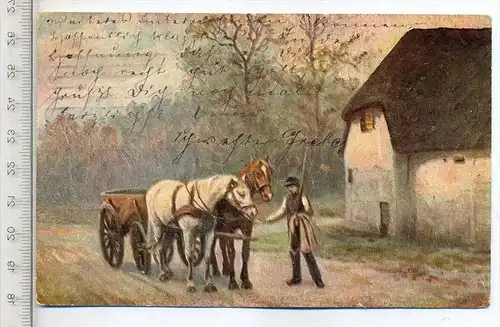 BERLIN,  Künstlerkarte 1917,  Verlag: KV Berlin, Feld-Postkarte mit Stempel, Berlin,  2.10.17 Erhaltung: I-II