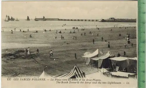 Les Sables D`Olonne 1921, Verlag: Levy Fils et Cie., Paris,  Postkarte, ohne Frankatur , ohne  Stempel,  27.2.21