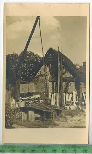 Bauernhof mit Ziehbrunnen, Verlag: Jul. Groß, Berlin, Postkarte, handgefertigter Originalabzug, Erhaltung: I-II,