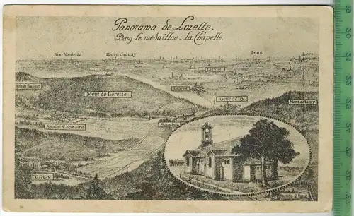 Panorama de Lorette  1916, Verlag: Charlotte Rohde, Breslau, Postkarte ohne Frankatur, mit Stempel, KD FELDPOSTEXPED