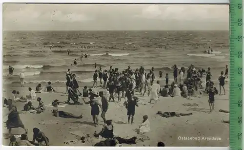 Ostseebad, Arendsee 1930/1940, Verlag: H. Rubin, Dresden-Loschwitz, Postkarte,  mit Stempel  ---