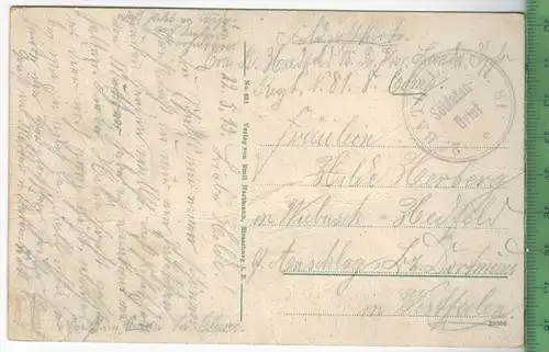 Elsass-Lothringische Trachten 1915, Verlag: Emil Hartmann, Strassburg, FELD-Postkarte ohne Frankatur, mit Stempel