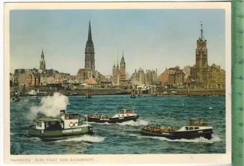 Hamburg, Elbe Stadt und aiserhöftVerlag: Hans Andres, Hamburg, PostkarteMaße: 14,8 x 10,5 cmErhaltung: I-II, Unbenutzt K