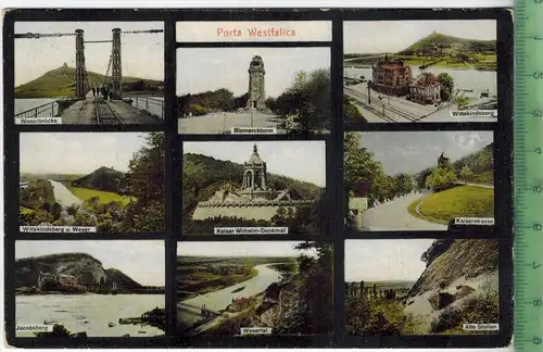 Porta Westfalica , 1928, Verlag: Cramers, Dortmund, Postkarte mit Frankatur  und Stempel, HANNOVER   19.7.28