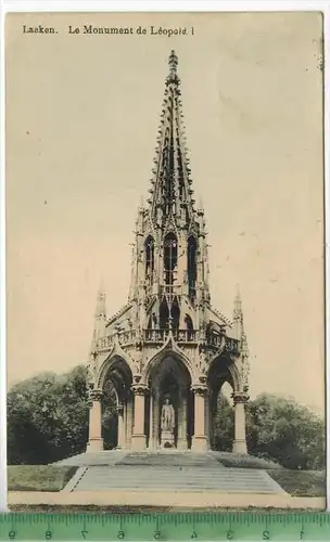 Laeken, le Monument de Lèopold I, 1913 Verlag: Mangelschotz, Laeken, Postkarte ohne Frankatur  und Stempel OSNABRÜCK  10