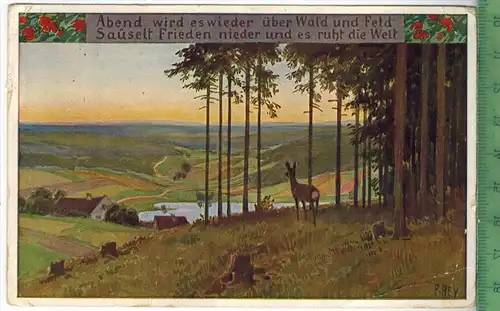 Volsliedkarte Nr.65, 1929 Verlag: -----, Postkarte mit Frankatur  und Stempel ?POTSDAM 27.11.29, MIT BEFÖRDERUNGSSPUREN