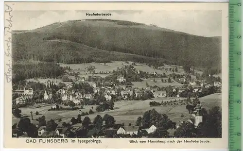 Bad Flinsberg 1926 Verlag: Niepel, Friedeberg., Postkarte ohne Frankatur  und Stempel, BAD FLINSBERG 12.6. 1926 MIT BEFÖ