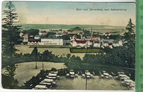 Blick vom Tannenberg nach Schweinsburg 1916, Verlag: Carl Groitzsch, Crimmitschau, FELD- Postkarte ohne Frankatur