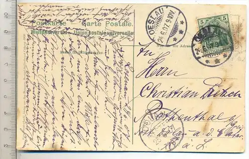 COBURG, Schloß Rosenau, um 1900, Verlag: August Hermann Herzogl., Postkarte mit Frankatur, mit Stempel, von Oeslau