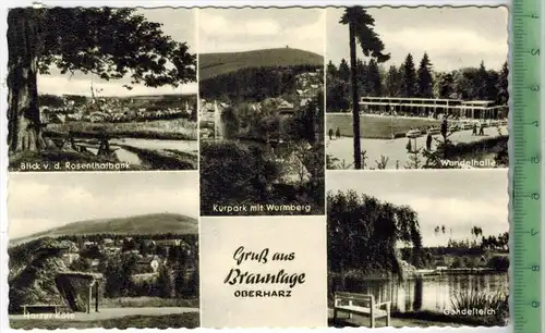 Gruß aus Braunlage, Oberharz  um 1950/1960 Verlag: H. Kisewetter, Braunlage  POSTKARTE,  mit Frankatur, mit Stempel, BRA