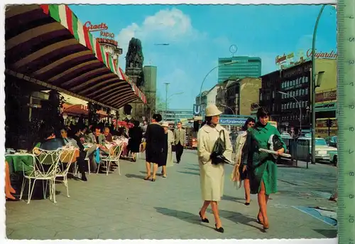 Berlin, Kurfürstendamm  um 1960/1970 Verlag:,  POSTKARTE,  mit Frankatur, mit Stempel, BERLIN 17.6.70 Erhaltung: I-II,