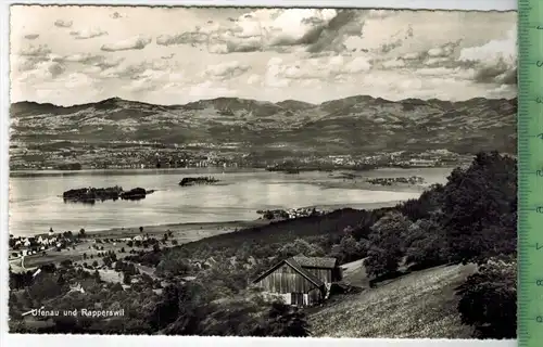 Ufenau und Rapperswil um 1960/1970, Verlag: Wehrli AG, Zürich ,POSTKARTE, Erhaltung: I-II, Karte wird in Klarsichthülle
