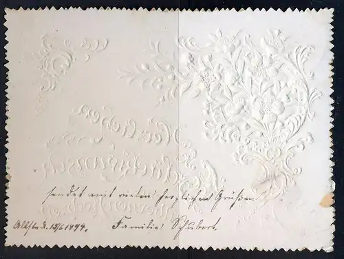 15.6.1894-Herzlichen Glückwunsch zur silbernen Hochzeit,  Maße: 11,5 x 8,5 cm,  Erhaltung: I-II,